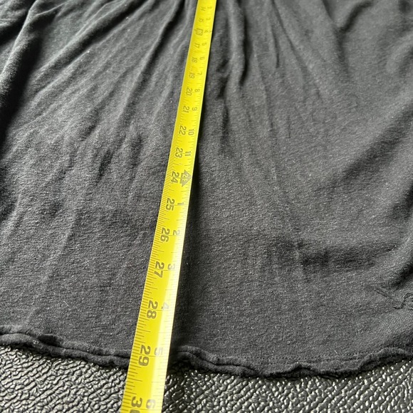 Free People Black High Low Button Front Smocked V-Neck Tunic Top S Boho Grunge - Picture 7 of 7